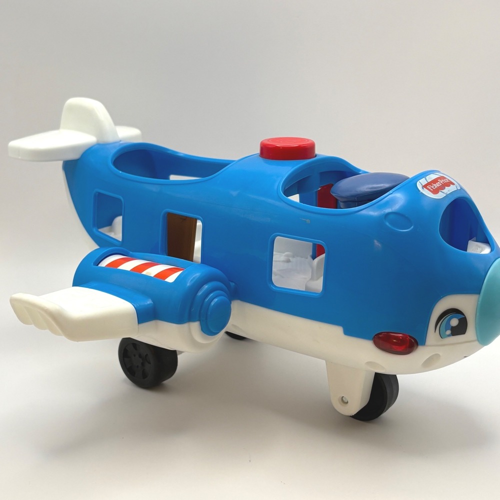 Fisher Price Little People Travel Together Airplane Musical Blue Pilot Suitcase